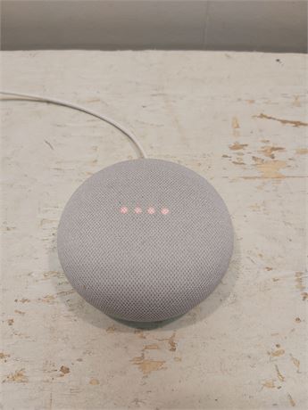 Google Home Mini Smart Speaker (Chalk) - Tested & Working DC