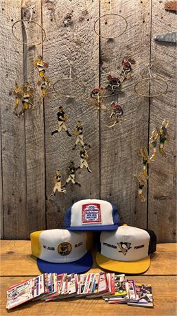 🏒 Vintage Sports Memorabilia Collector's: Hats, Ornaments, and Trading Cards 6