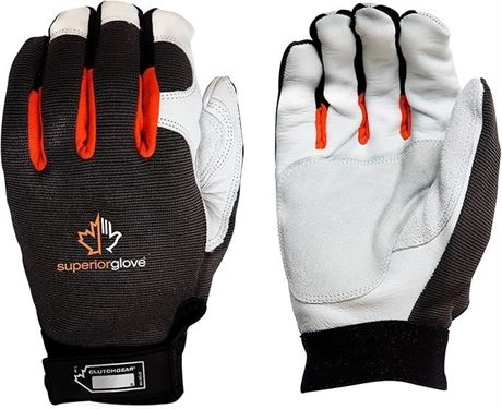 Superior MXGC Clutch Gear Grain Goatskin Leather Mechanics Glove, Work, Black 7