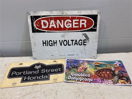 Vintage-style Automobilia & Industrial Signage Trio 19