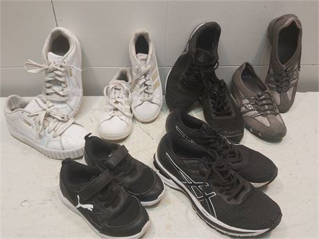 👟 Assorted Lot of Six Pairs of Athletic and Casual Shoes 18