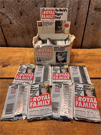 1993 Press Pass "The Royal Family" Trading Card Lot – Partial Display Box DC