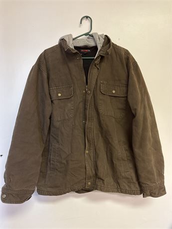 Wolverine Men’s Canvas Hooded Work Jacket - Size Large OA