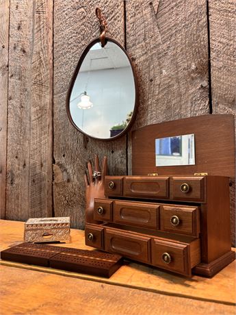 Vintage Jewelry Chest & Curated Accessories 13