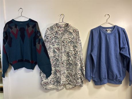 Vintage 90s Menswear: Tip Top Tailors Paisley, Robert Stock Geometric 2