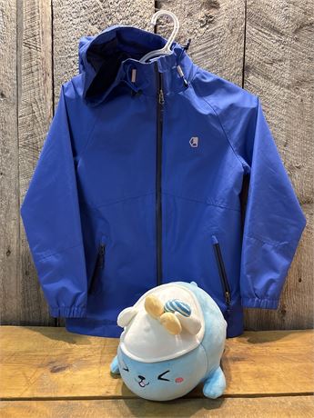 Liquid Youth Blue Hooded Windbreaker/Rain Jacket 3