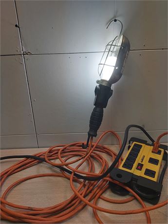 ​Industrial Drop Light & Mastercraft Power Strip Set 7