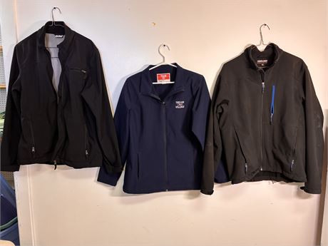 3 Softshell Jackets - Size Medium/lg - Kirkland, Team 365, Athletic Works FS
