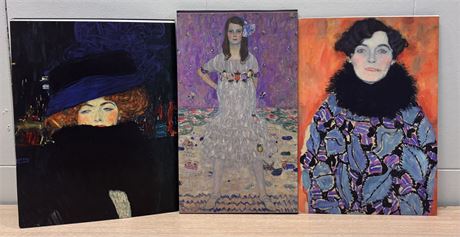 Set of 3 Gustav Klimt Portrait Reproductions – Mäda Primavesi, Johanna StaudeFS