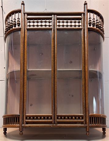 Antique Victorian "Stick and Ball" Tabletop Curio Cabinet OA