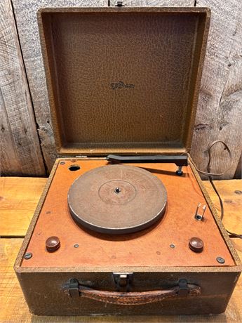 Vintage Trav-Ler Portable Tube Record Player - Mid-Century "Suitcase" Style 2