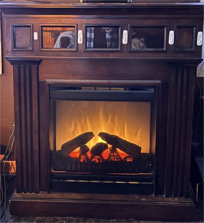 Dimplex 33" Deluxe Built-In Electric Fireplace with Premium Wood Mantel
