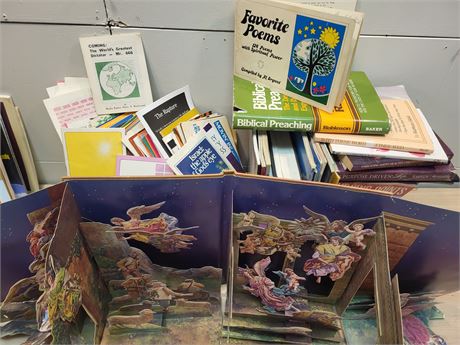 Collection of Religious Books, Prophetic Pamphlets, and Pop-Up Nativity 11