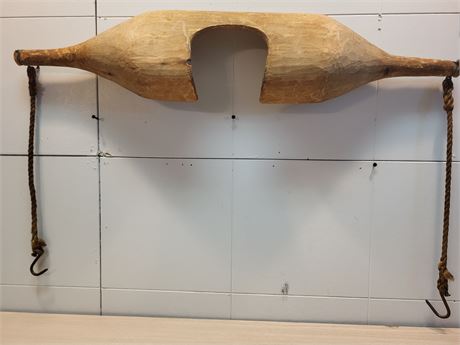 Hand-Carved Primitive Shoulder Yoke 1