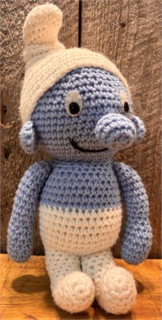 Handmade Crochet Smurf Plush - Vintage Amigurumi Style Stuffed Smurf 11