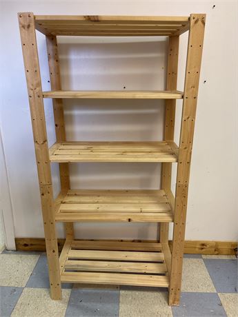 Wooden storage shelves G