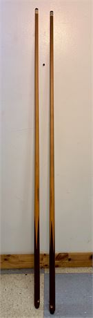 2x Vintage Dufferin Games Pool Sticks - 21oz - Excellent Condition OA