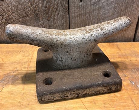 Vintage Heavy Duty Cast Iron Dock Cleat – 4-Bolt Square Base 12