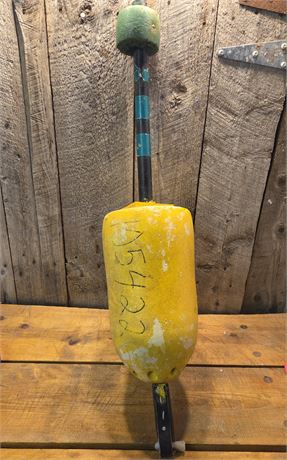 Vintage Hand-Painted Nautical Lobster Trap Buoy 4FR