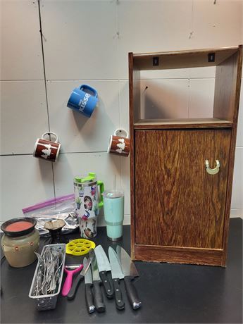 Kitchen Essentials and Wooden Storage Cabinet Collection 17
