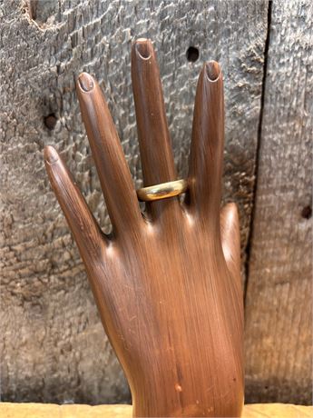 Vintage 10K Yellow Gold Domed Wedding Band – Size 9.25 – Signed CMC DC
