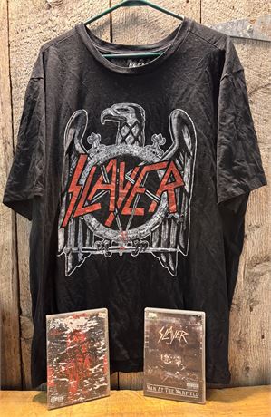 Slayer Fan Bundle: 2 Live DVDs + Official Eagle Logo T-Shirt (XL) 3
