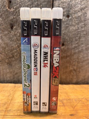 PS3 Games: LittleBigPlanet 2 + Sports Trio (Madden, NHL, NBA) FS