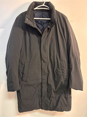 SIEG Men's Premium Goose Down "Stretch" Winter Parka - Black - Mid-Length 14FR