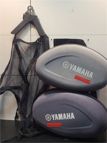 Yamaha Universal Semi-Rigid Saddlebags & Shield Safety Net Set 13