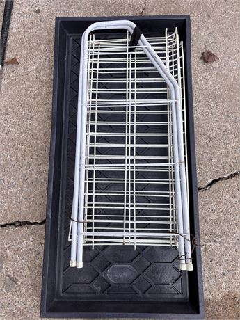 Three-tier shoe rack and 4ft boot tray 12