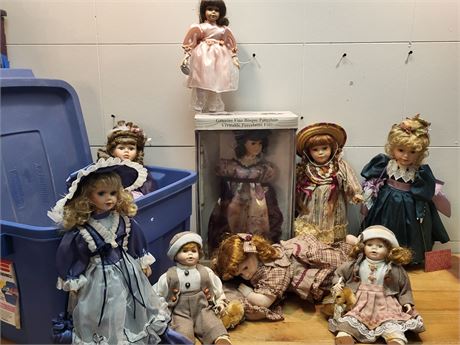 Vintage Bisque Porcelain Doll Collection