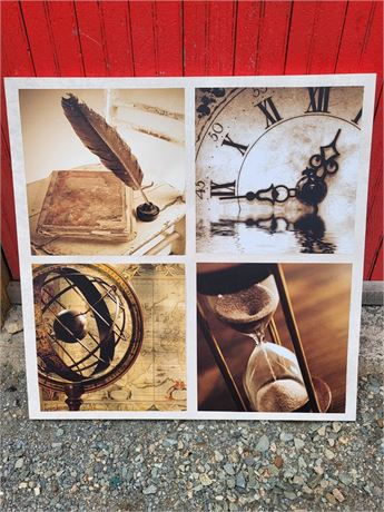 Vintage "Passage of Time" Large Wall Art Canvas G