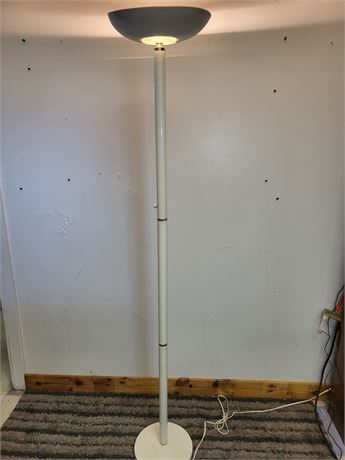 Modern Off-White Torchiere Floor Lamp