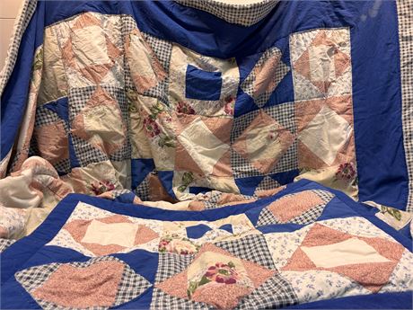 Vintage Handmade Patchwork Quilt (8 ft x 86 in) – Craft Salvage / Repair