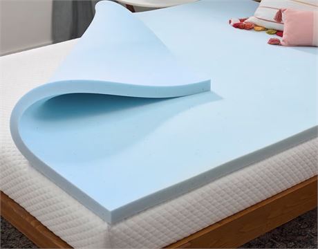AprLeaf Store 2" Cooling Gel Queen Memory Foam Mattres Topper