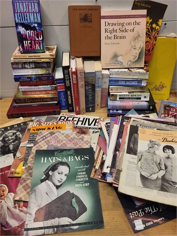 Collection of Vintage Books and Craft Patterns