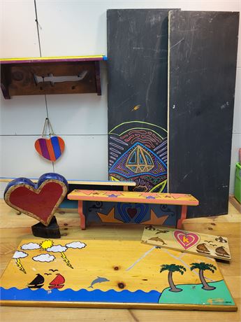 Hand-Painted Decorative Wood Collection