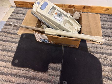 Vintage Electrolux Lux Legacy Canister Vacuum with Attachments & Floor Mats