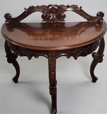 Ornate Semi-Circle Console Table