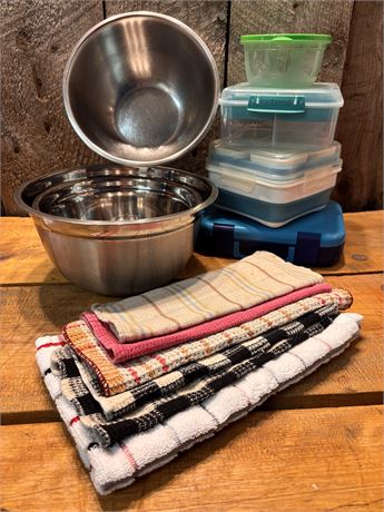 Nesting Stainless Steel Mixing Bowls, Premium Bento & Meal Prep Containers