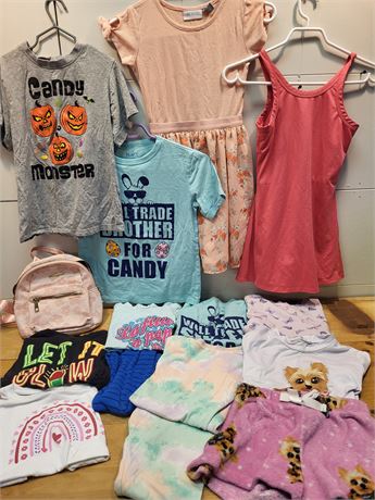 Girls' Fashion Clothing Variety Assortment & Mini Backpack
