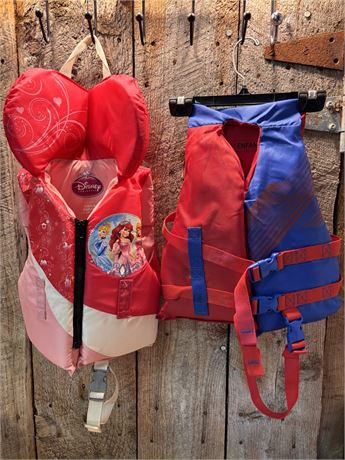 Child Life Jackets / PFDs - Disney Princess (30-60 lbs) & Sport Dimension 3BW