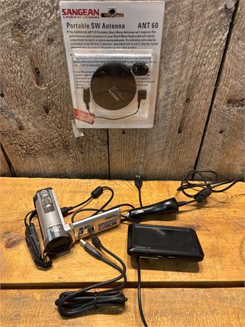 Handycam Camcorder, Garmin nüvi GPS, & Sangean Portable SW Antenna (As-Is