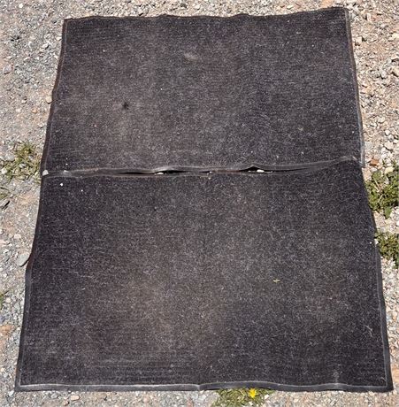 Set of 2 Heavy-Duty Charcoal Commercial Floor Mats (3' x 4') 15BW