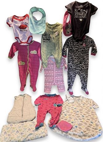 Baby Girl Mega Clothing & Sleepwear Set