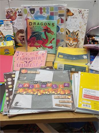 Massive Paper Craft, Scrapbooking & Adult Coloring Book Supply Bundle