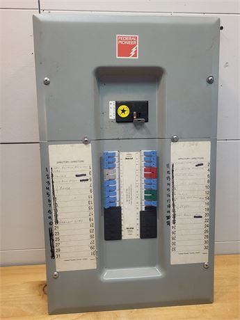 Federal Pioneer Stab-lok 100A Electrical Panel Enclosure with Breakers