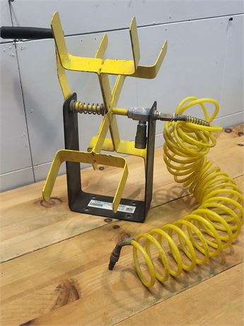 Manual Coiled Air Hose Reel with 3/8" Coiled Air Line
