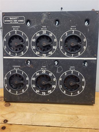 Vintage "Bisset" Automatic Mechanical Dart Scorer – Made in England