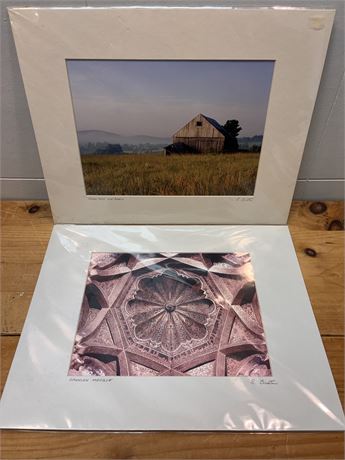 Pair of Raphael Bustin Matted Fine Art Photographs - 11" x 14"